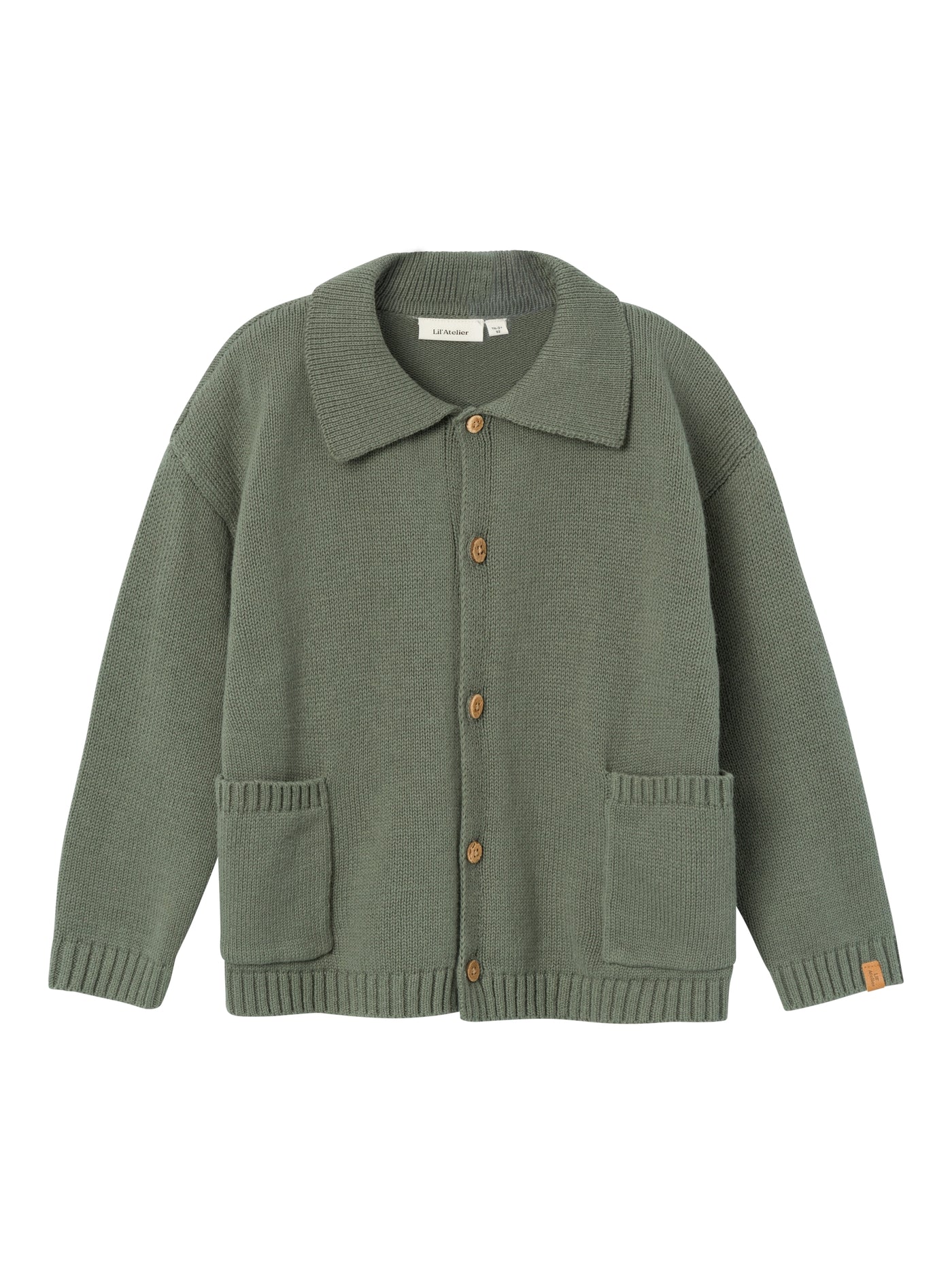 Lil Atelier - Strick Cardigan 'NMMTHEO LS LOOSE KNIT CARD LIL - Agave Green'