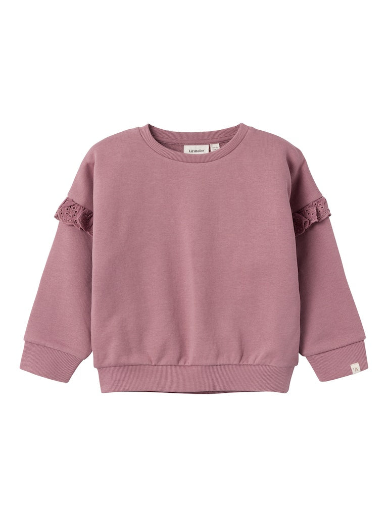 Lil Atelier - Sweatshirt 'NMFDORIS LS LOOSE SWEAT LIL - Nostalgia Rose'