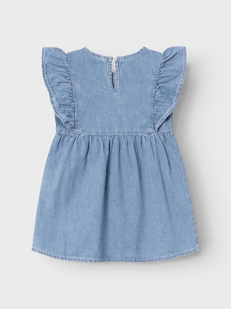 Name it - Jeanskleid mit Streifen 'NMFLISE SS DNM DRESS 3402-IP J - Medium Blue Denim'