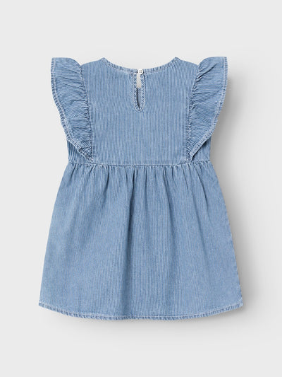 Name it - Jeanskleid mit Streifen 'NMFLISE SS DNM DRESS 3402-IP J - Medium Blue Denim'
