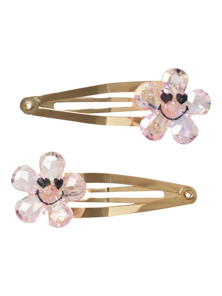 Name it - Haarclips 2 stk. 'NMFANDINA HAPPY 2P HAIRCLIPS SMILEY - Parfait Pink 2P PARFAIT PINK'