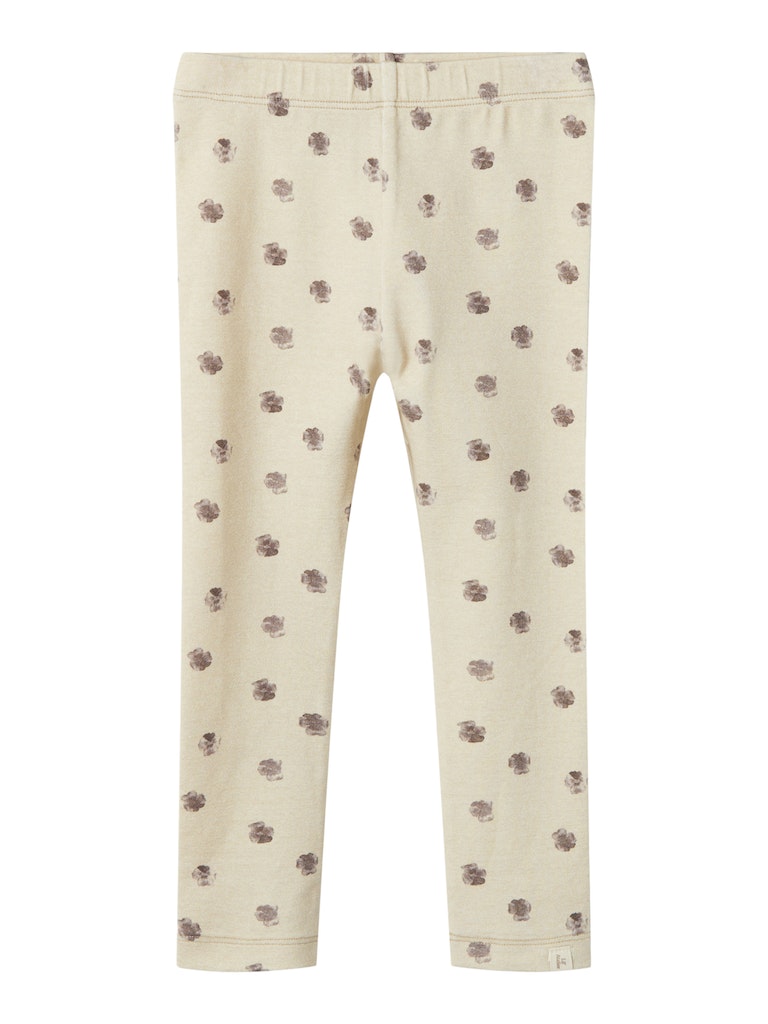 Lil Atelier - Leggings mit Blumen 'NMFGAYA LIA SLIM LEGGINGS LIL - Fog'