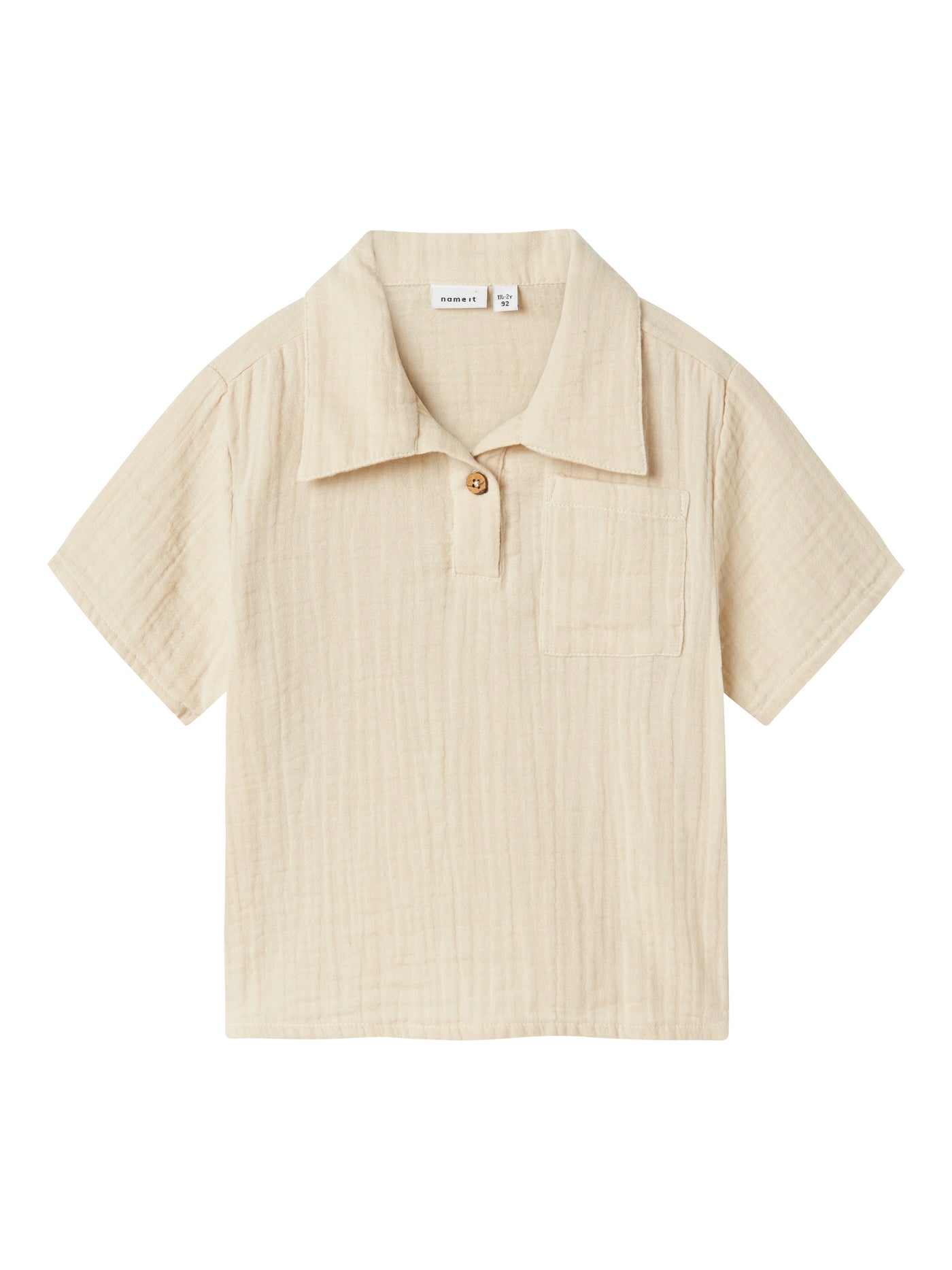 Name it - T- shirt mit Knöpfen 'NMMHEFIN NREG SS SHIRT -  Peyote'