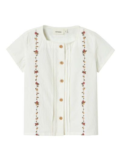 Lil Atelier - T-shirt 'NMFJOLENE SS LOOSE SHIRT LIL - Coconut Milk'