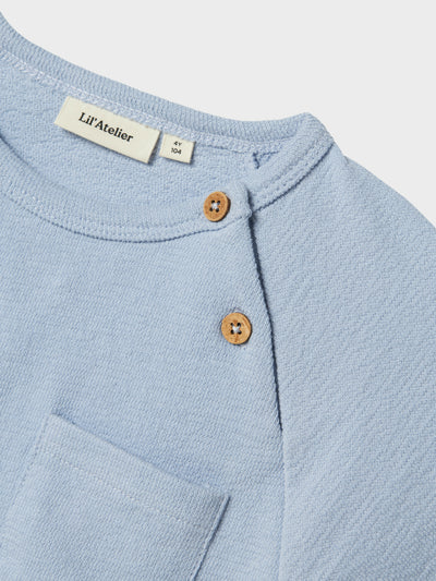 Lil Atelier - T-shirt 'NMMJOLLO SS SWEAT LIL - Zen Blue'