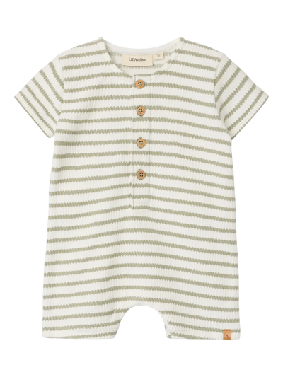 Lil Atelier - Kurzarm Strampler 'NBMTADEO SS LOOSE SUIT LIL - Seagrass'