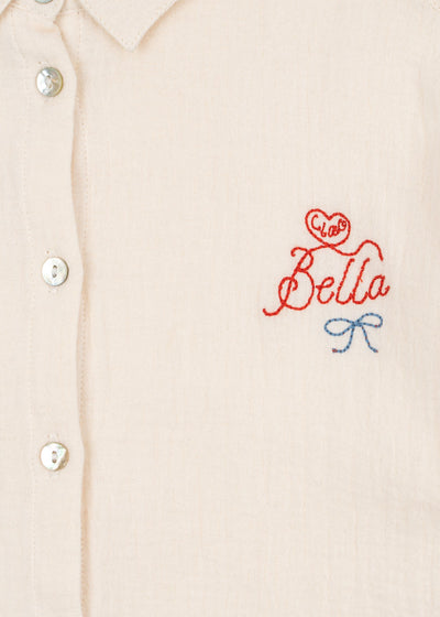 Konges Slojd - Hemd mit Knöpfen 'RHW X KS BELLA SHIRT GOTS - MOTHER OF PEARL'