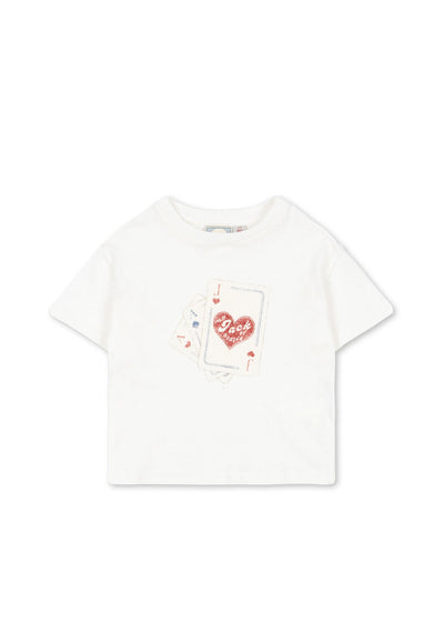 Konges Slojd - T-shirt mit Karten 'RHW X KS JACK TEE OCS - ANTIQUE WHITE'
