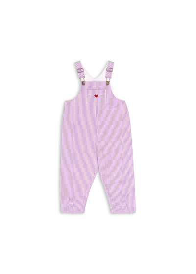 Konges Slojd - Latzhose mit Streifen 'RHW X KS LETTRE OVERALLS GOT - STRIPE LUPINO'