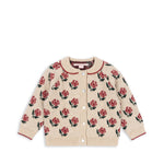 Konges Slojd - Strickjacke aus Rosen 'BELOU KNIT COLLAR CARDIGAN - ROSE'