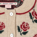 Konges Slojd - Strickjacke aus Rosen 'BELOU KNIT COLLAR CARDIGAN - ROSE'