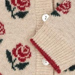 Konges Slojd - Strickjacke aus Rosen 'BELOU KNIT COLLAR CARDIGAN - ROSE'