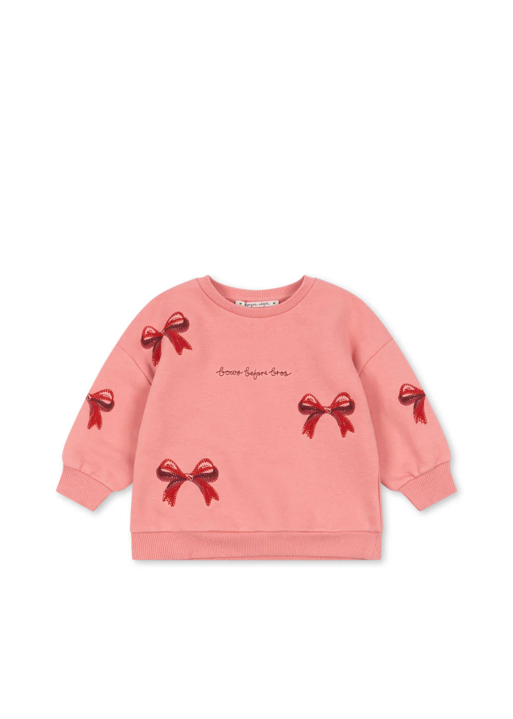 Konges Slojd - Sweatshirt mit Schleife 'LOU BOW SWEAT SHIRT OCS - STRAWBERRY ICE'