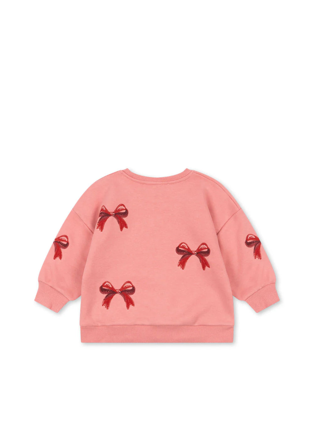 Konges Slojd - Sweatshirt mit Schleife 'LOU BOW SWEAT SHIRT OCS - STRAWBERRY ICE'