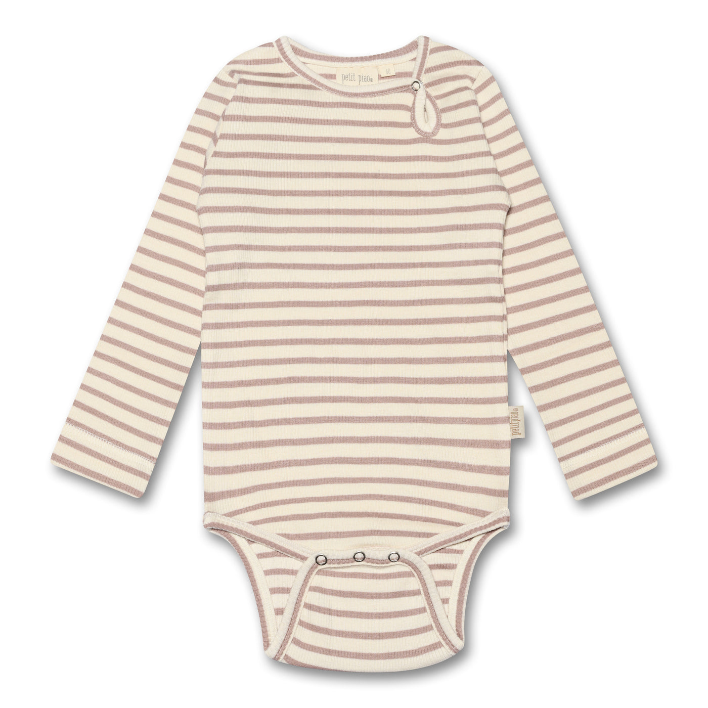 Petit Piao - Body 'Body L/S Modal Striped - Rose Fawn'