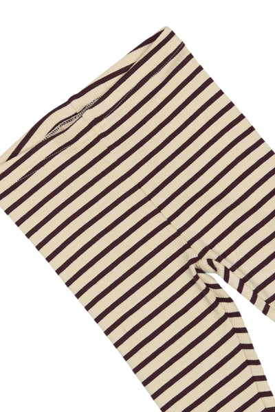 Petit Piao - Leggings 'Legging Modal - Dark Grape/ Off White'