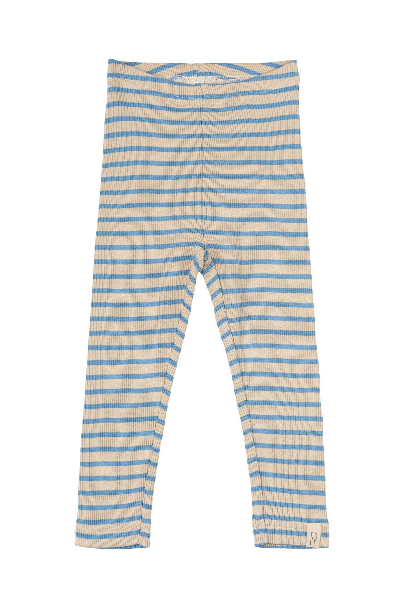 Petit Piao - Leggings mit Streifen 'Legging Modal Striped -  Allure Blue/Dark Off White'