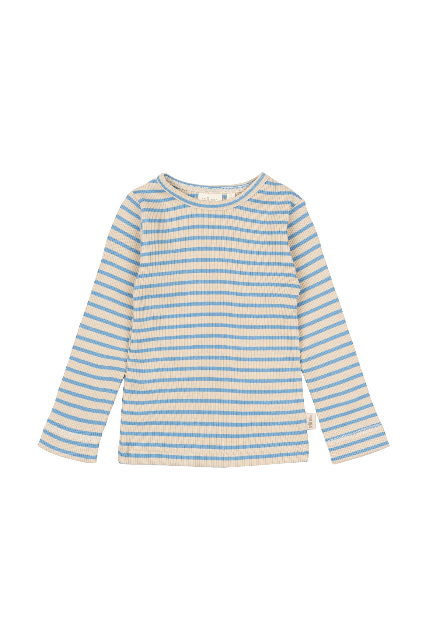 Petit Piao - Langarmshirt mit Streifen 'T-shirt L/S Modal Striped - Allure Blue/Dark Off White'