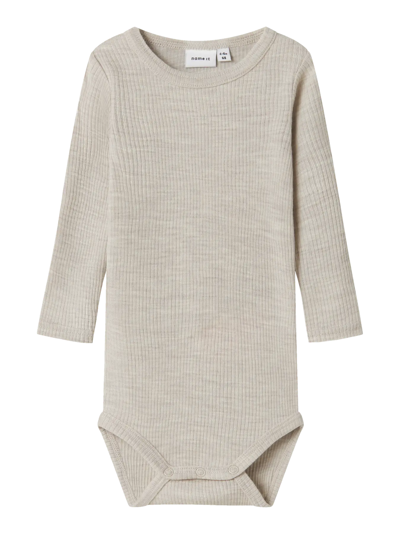Name it - Langarmbody aus Wolle NBNWAX WOOL RIB LS BODY NOOS-Nacreous Cloud'