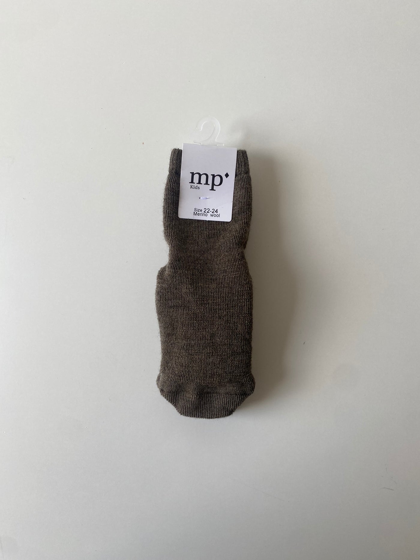 MP Denmark - Rutschfeste Socken aus Wolle 'Wool socks, anti-slip - Brown melange'