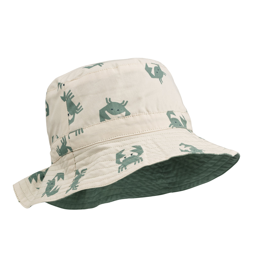 Liewood - Sonnenhut 'Sander Printed Reversible Sun Hat - Crab Sandy / Pepppermint'