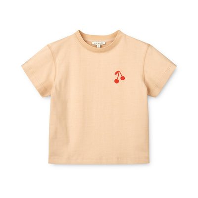 Liewood - T-shirt mit Kirschen 'Sixten Placement Shortsleeve T-shirt - Cherries / Apple blossom'