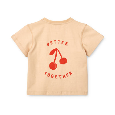 Liewood - T-shirt mit Kirschen 'Sixten Placement Shortsleeve T-shirt - Cherries / Apple blossom'
