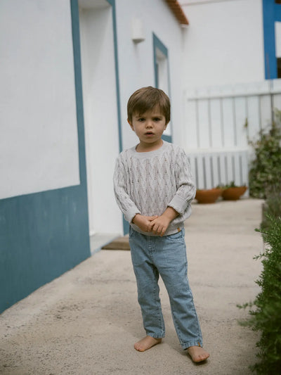 Lil Atelier - Pullover 'NMMFEMIO LS KNIT LIL - Vapor Blue MELANGE'