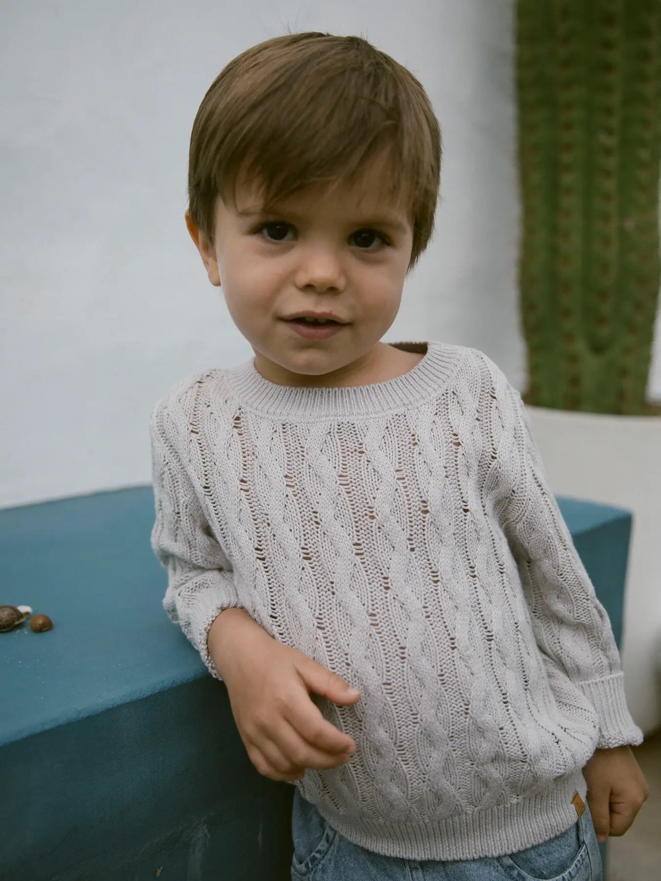 Lil Atelier - Pullover 'NMMFEMIO LS KNIT LIL - Vapor Blue MELANGE'
