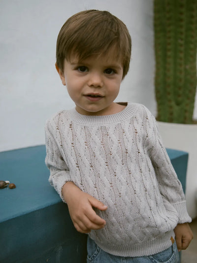 Lil Atelier - Pullover 'NMMFEMIO LS KNIT LIL - Vapor Blue MELANGE'