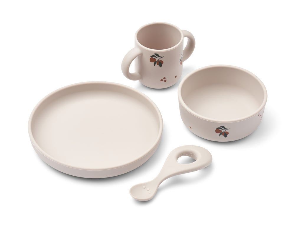 Liewood - Silikone Geschirrset 'Vivi Silicone Set - Peach / Sandy'