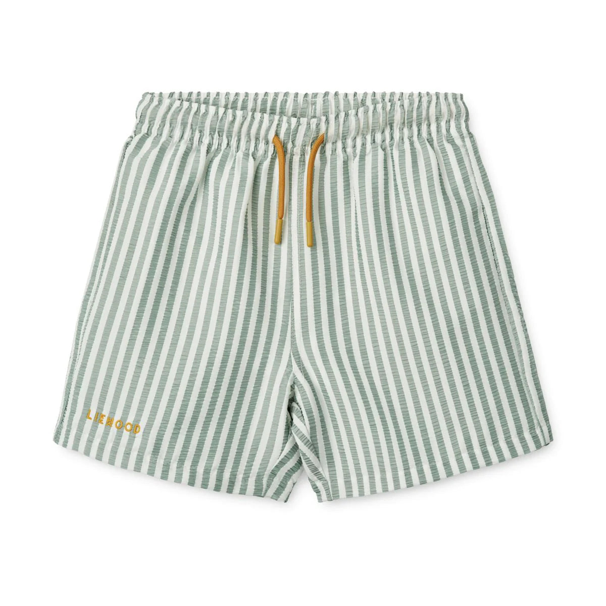 Liewood - Badehose 'Duke Striped Board Shorts - Stripe Peppermint / Crisp white'