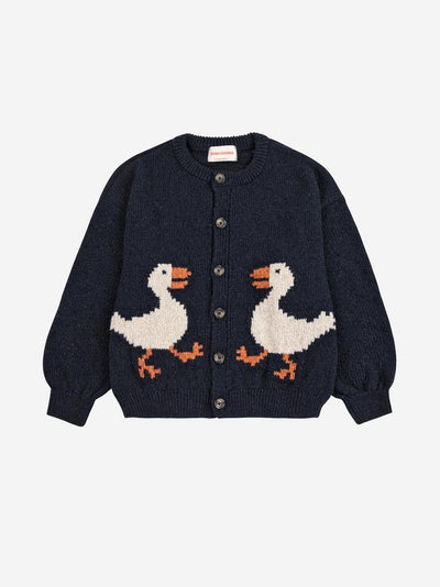 Bobo Choses - Cardigan mit Gänsen 'La Oca cardigan - NAVY BLUE'
