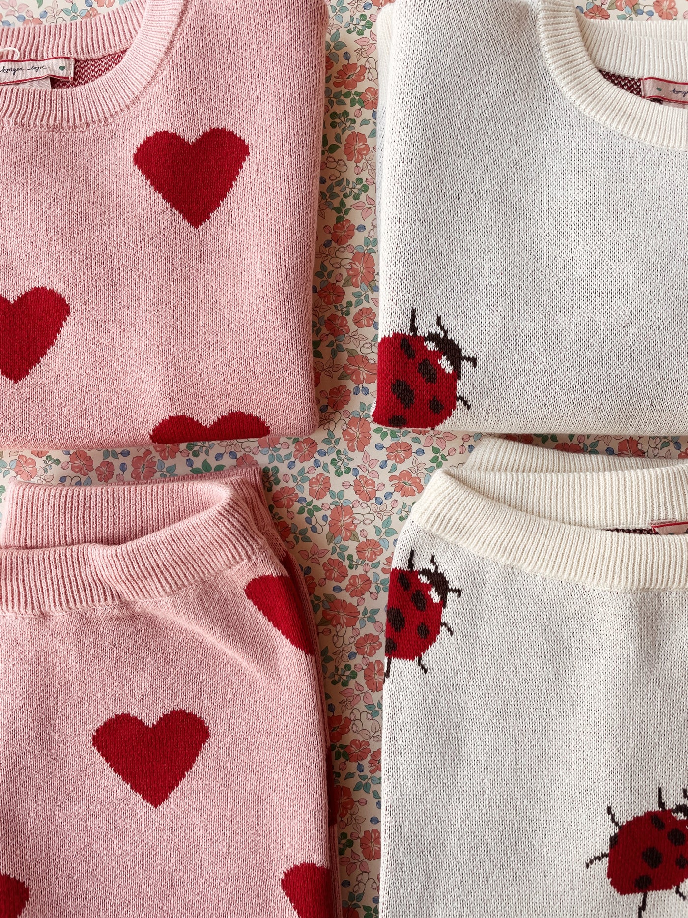 Konges Slojd - Pullover mit Herzen 'LAPIS KNIT BLOUSE - MELLOW ROSE'