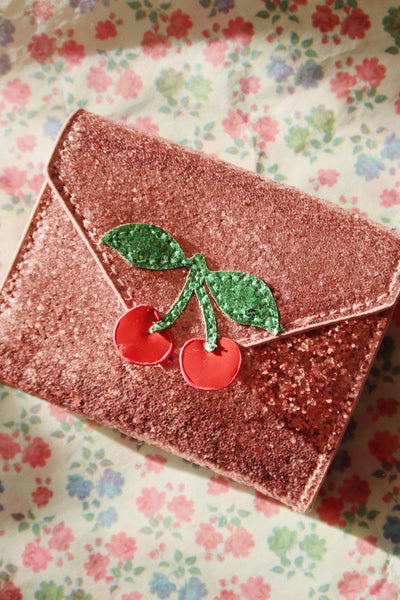 Konges Slojd - Geldbeutel mit Glitzer 'LOVE LETTER WALLET - PINK GLITTER'