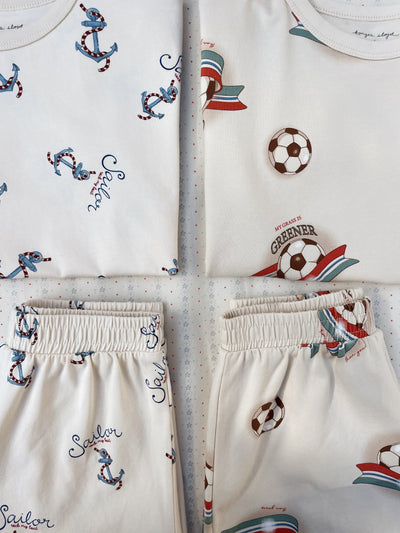 Konges Slojd - Sommerset mit Fussball 'BASIC SET GOTS - KICK IT'