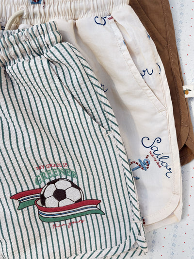 Konges Slojd - Badehose mit Fussball 'SEER ASNOU SWIMSHORTS GRS - TEA STRIPE'