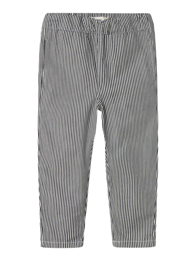 Lil Atelier - Gestreifte Hose 'NMMKASPER LOOSE TWI PANT 4021-CM LIL - Dark Blue Denim_WHITE'