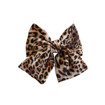 Lulue - Haarschleife mit Leopardenmuster ’JULIA LARGE BOW - LEO‘