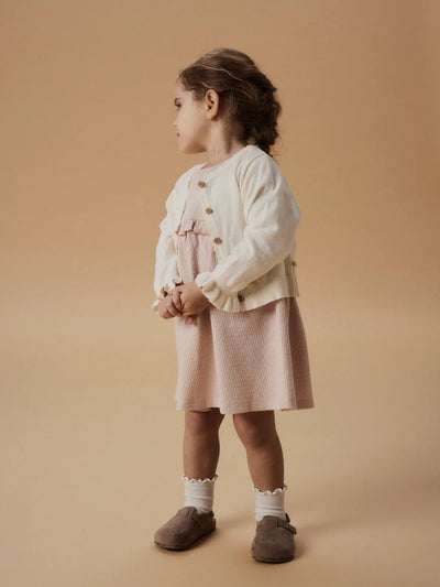 Lil Atelier - Cardigan 'NBFFAUCI FIA LS SHORT KNIT CARD LIL - Coconut Milk'