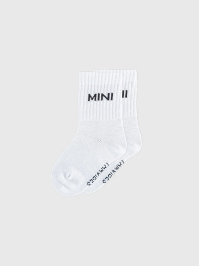 FAMVIBES - Kinder Tennis Socken 'Striped MINI Socken - Weiss'