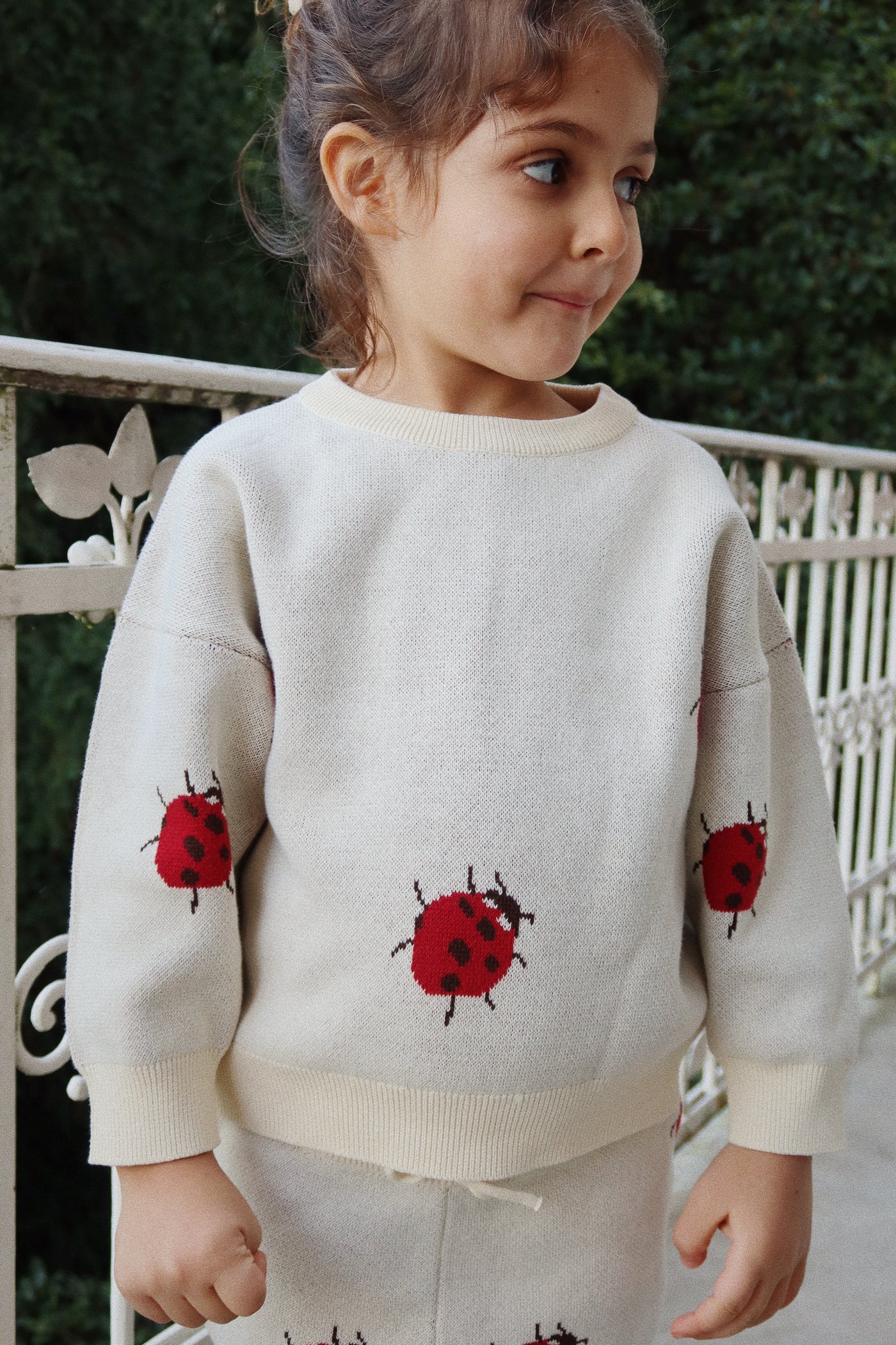 Konges Slojd - Pullover mit Marienkäfern 'LAPIS KNIT BLOUSE - LADYBUG'