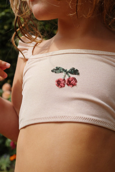 Konges Slojd - Bikini mit Kirsche 'JADE BIKINI - EVENING SAND'