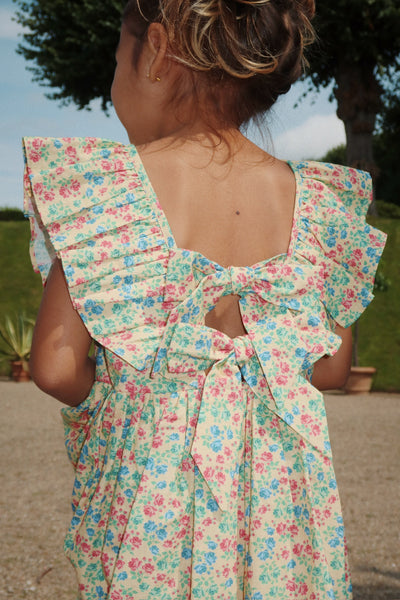 Konges Slojd - Musselin Kleid mit Herzen 'CIANNA DRESS GOTS- FANDANGO FLEUR'