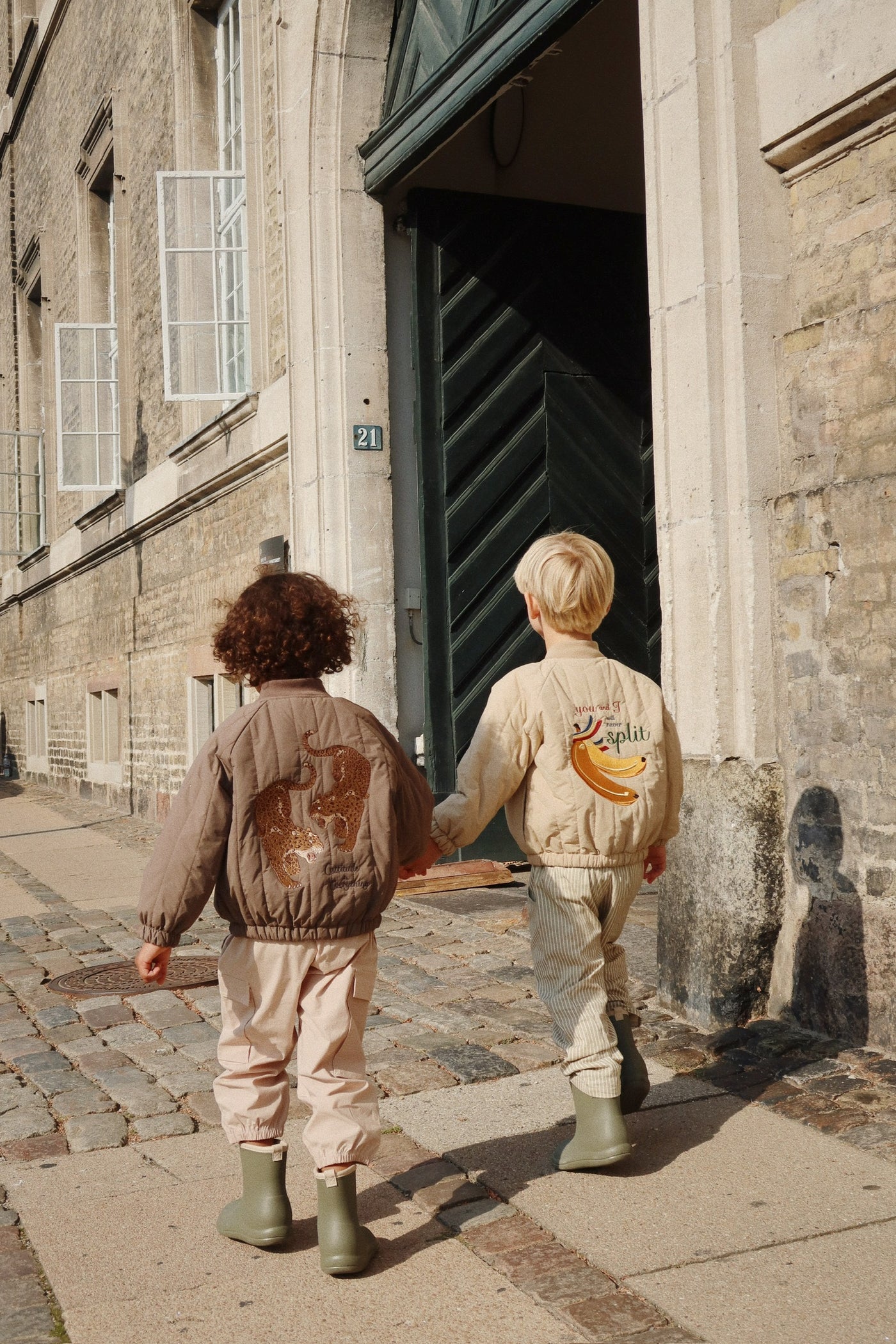 Konges Slöjd - Bomber Jacke mit Leoparden 'JUNO BOMBER JACKET - WALNUT'