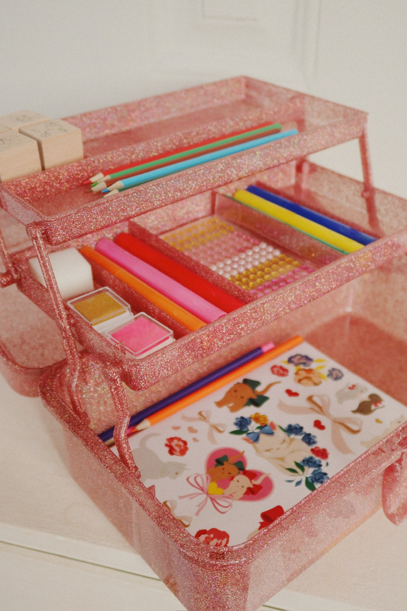 Konges Slöjd - Malbox 'CREATIVE ART CADDY - GLITTER ROSE'