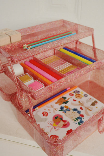 Konges Slöjd - Malbox 'CREATIVE ART CADDY - GLITTER ROSE'