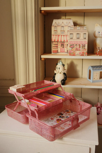 Konges Slöjd - Malbox 'CREATIVE ART CADDY - GLITTER ROSE'