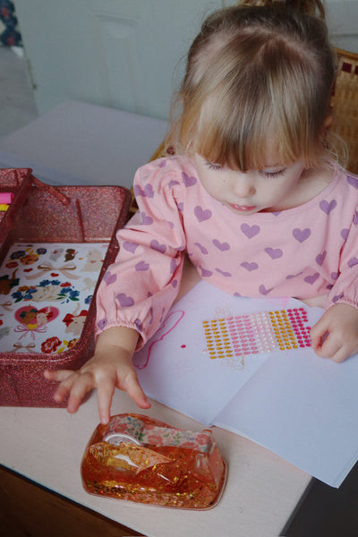 Konges Slöjd - Malbox 'CREATIVE ART CADDY - GLITTER ROSE'