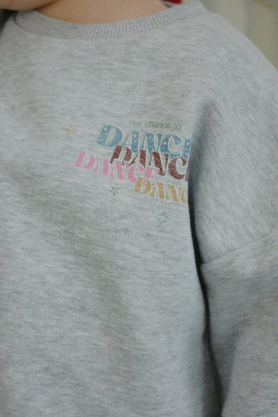 Konges Slojd - Sweatshirt mit Dino Weihnachten 'LOU SWEAT SHIRT OCS - GREY MELANGE'